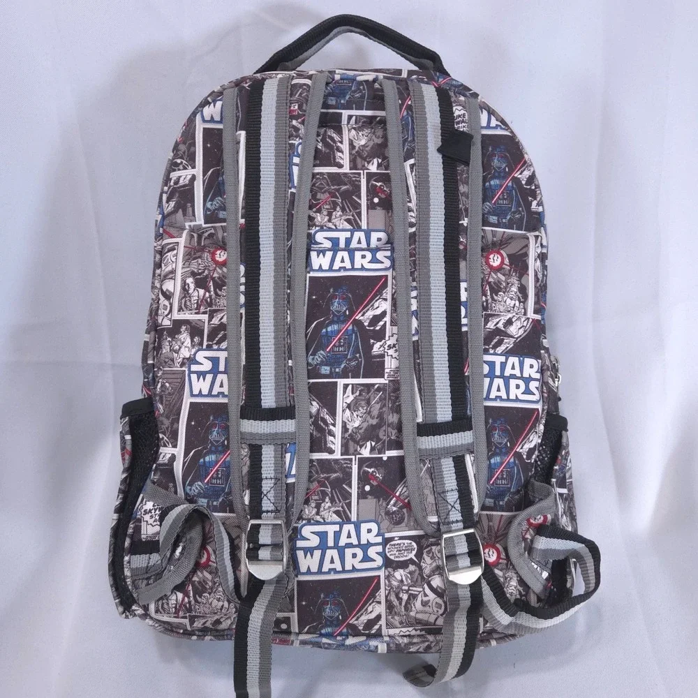 Pottery Barn Kids Star Wars Comic Print 17in Backpack Grey Caleb Personalized
